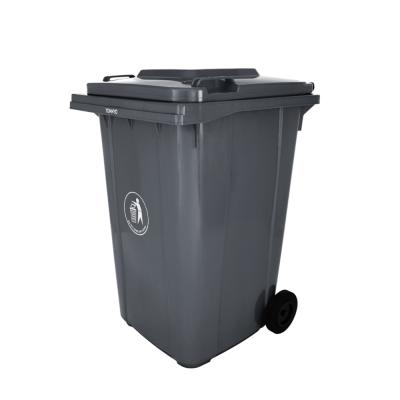 China Large Sustainable Wheeled Outdoor Plastic Garbage Waste Bin Rubbish Bin For Public for sale