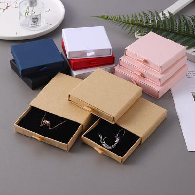 China Cardboard Kraft Paper Jewelry Packaging Paper Slip Box For Sets for sale