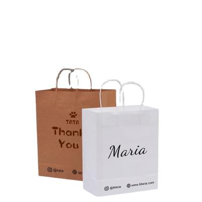 China Recyclable customize original stock paper shopping bag eco-friendly paper shopping bag gift bag logo for sale