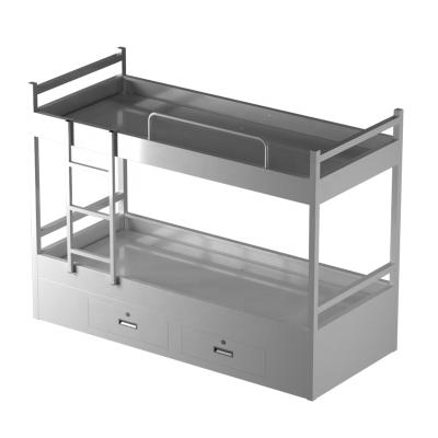 China White Steel Bunk Bed (Size) Adjustable Modern Navy Style for sale