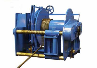 China IACS Approved 10T-150T Marine Single Drum, Double Drum Hydraulic Winch for sale