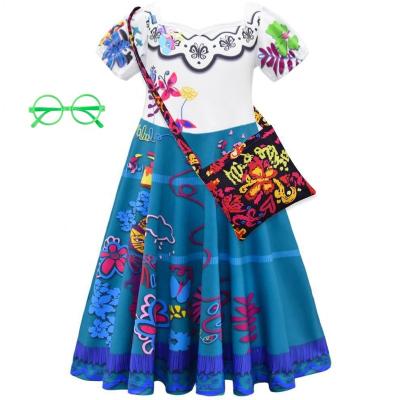 China Eco-Friendly Washable Breathable Role Play Encanto Mirabel Princess Dress For Party Cosplay Costume Kids Movie Girls Fancy for sale