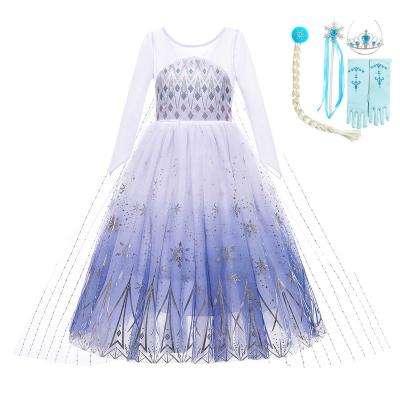 China Eco-friendly Washable Breathable Princess Girls Costume Frozen Princess Dress TV Movie Clothes Kids Halloween Party Dress up for sale