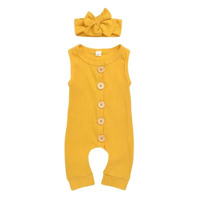 China New Design Eco-Friendly Washable Breathable Custom Baby Clothes Cotton One Breasted Jumpsuit Babi Newborn Romper Clothing for sale