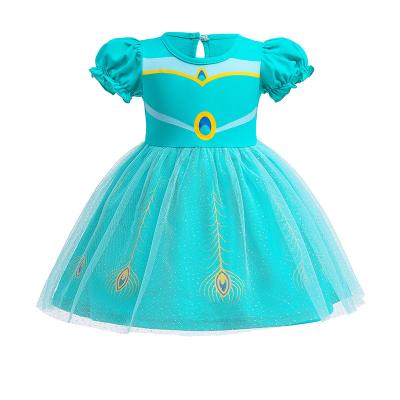 China Hot Sale Kids Girls Cartoon Breathable Washable Eco-friendly Skirt Girls Princess Costume Summer Dresses for sale