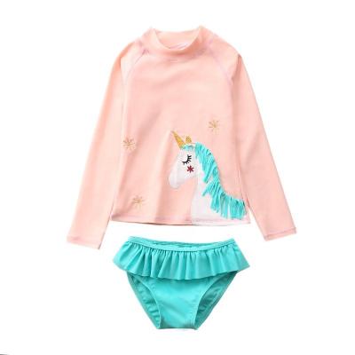 China Breathable OEM Custom Design Baby Cartoon Mermaid Fruit Animal Sunscreen Swimwear Beachwear For Kids for sale