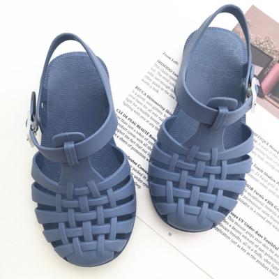 China New Style Lightweight Jelly Classic Baby Anti-Slip Children's Unisex Greece Jelly Flat Beach Kids Hole Shoes For Kids for sale