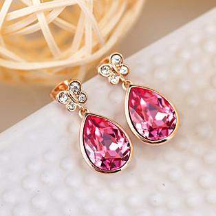 China 405026 Rose Butterfly Tears love earrings for women jewellery online shopping to prouds jewellers brisbane name jewelry for sale