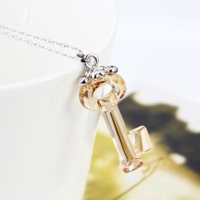 China 107008 Love Heart Key Necklace accessories pendant for women in prouds jewellers online store shopping with SW crystals for sale