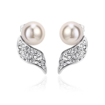 China Ref No.: 406038 Extreme saltwater pearl earrings contemporary jewellery bronze jewelry for sale