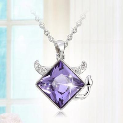 China Ref No.: 109006 Taurus sale necklaces jewellry online shop crystal silver jewelry for sale