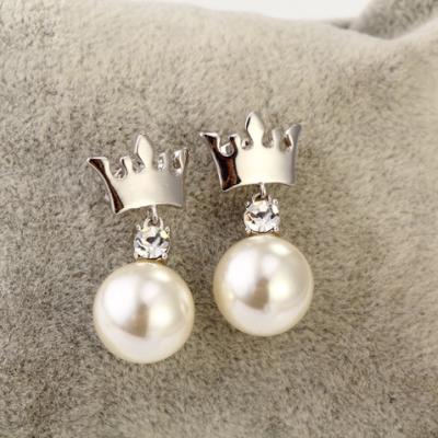 China Ref No.: 440208 Crowne Pearl Earring istanbul jewellery fair 2014 cuff jewelry for sale