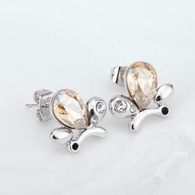 China Ref No.: 440244 Dragonfly Earring rose jewellery gold silver jewelry for sale