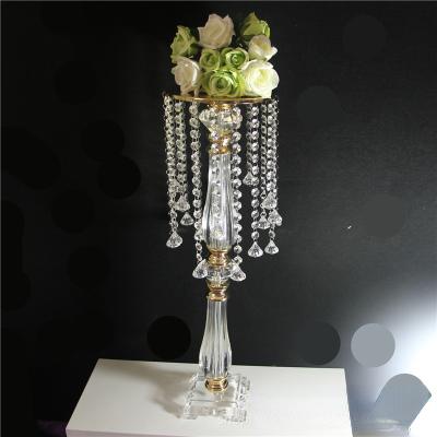 China Wedding Table Centerpiece Pearl Curtain Flower Utensil Wedding Table Decoration Crystal Ornaments for sale