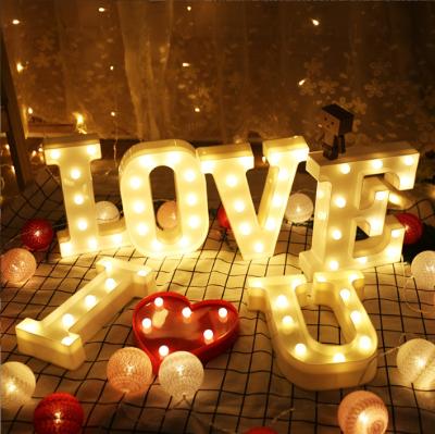 China Indoor Festival Decoration 26 Letters 10 Number Love Modeling Led Night Lights For Wedding Propose Birthday Party Alphabet Lamp Modeling Lamp for sale