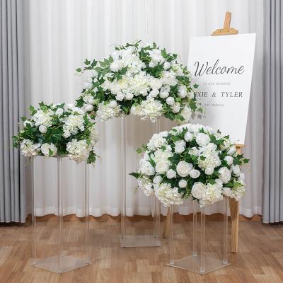 China Best Selling Rose Madder Ball Wedding Table Simulation Hydrangea Rose Wedding Home Decoration Decoration for sale