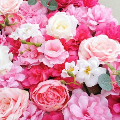 China Wedding Best Home Decor Plants / Flowers All-Season 3d Effect Flower Wall For Wedding for sale