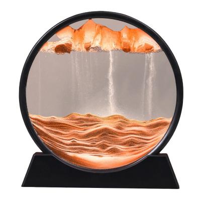 China Europe Home Opens Overflowing Natural Art Living Room Decorations Birthday Gift Sand Landscape Picture Around Dynamic 3d Quicksand Painting for sale