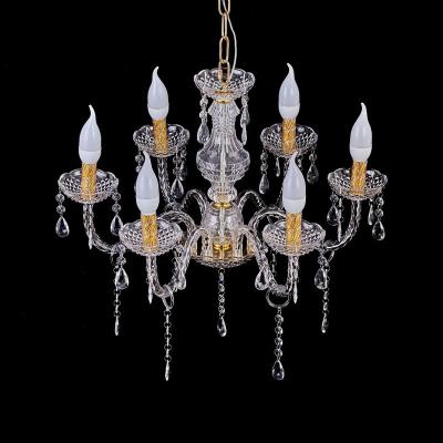 China Home Decoration Stage Water Drop Chandelier Decorative Lighted Starfish Wedding Props Acrylic Crystal Lamp for sale