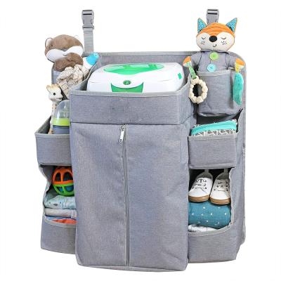 China 100% Eco-friendly Portable Felt Diaper Organizers Diaper Tote Bag Nappy Caddy Hanging Baby Diaper Cart Organizer for sale