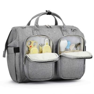 China Water Resistant Travel Diaper Bag Waterproof Baby Packing Bag with Stroller Straps and Diaper Changing Mat for sale