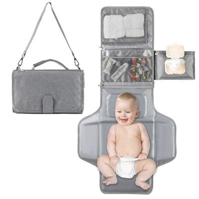 China Factory Portable Diaper Pad Bag BSCI Cushioned Portable Diaper Pad Changing Waterproof Diaper Pad For Baby for sale