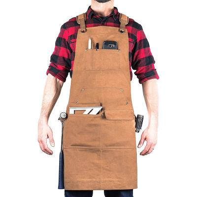 China 100% Premium Eco-Friendly Tool Apron Factory OEM Adjustable Workshop Apron Tools Work Apron With Tool Pockets for sale