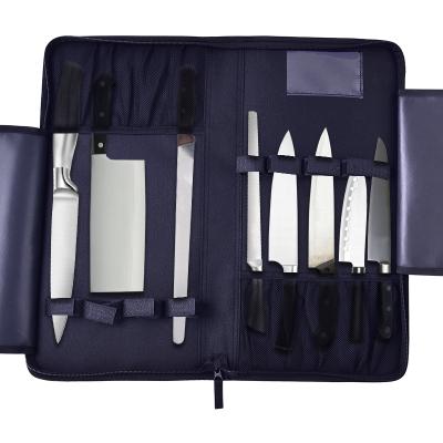 China 100% Eco-friendly Wholesale Portable Chefs Knife Bag Organizer PU Knife Holder Tool Bag Chef Cutter Roll Bag for sale