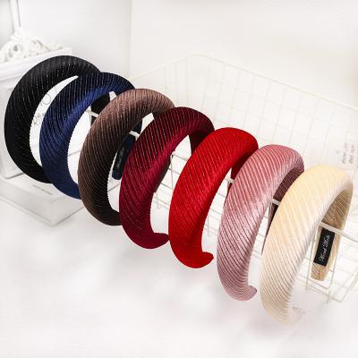 China Wholesale Ladies Headband Korean Fashion Women's Headband RARA Winter Solid Color Corduroy Sponge Simple Headbands For Women for sale