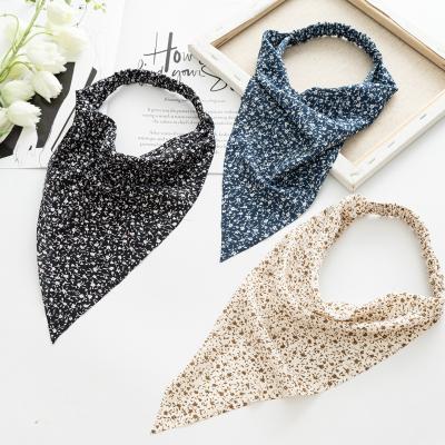 China Fashion Women's RARA Headband Floral Printing News Triangle Scarf Headband Elastic Headwrap Trendy Women Turban for sale