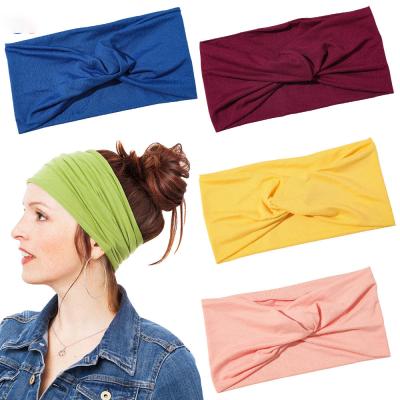 China Fashion Women's Gym Hair Accessories Sports Yoga Soft Wide Headband RARA Elastic Hair Bands Sports Fitness Elastic Headscarf Headscarf for sale