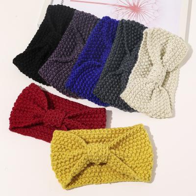 China RARA fashion women's hair accessories 9 color new winter sweater makeup knitted headband for sale