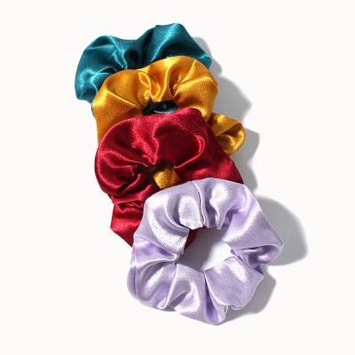 China Wholesale Silk Hair Scrunchies RARA Women Hair Scrunchies Bands Women Girls Elastic Hair Accessories Satin Custom Made for sale