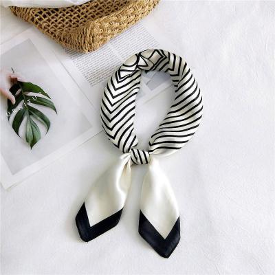 China RARA square spring summer fashion Korean women's simple silk scarf hair band small square bag decorate for sale