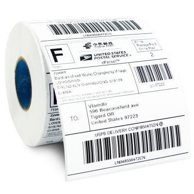 China Barcode 4x6 Scale Supermarket Shipping Label Sticker A6 Waterproof Adhesive Waterproof Heat Sensitive Paper Direct Label for sale