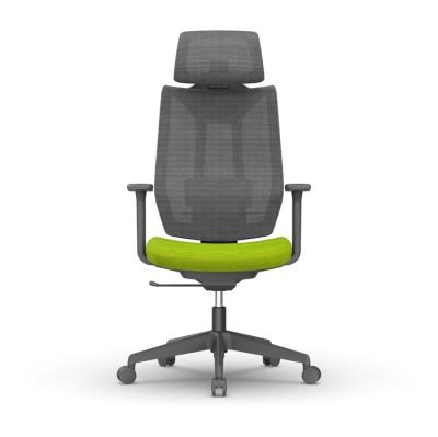 China Factory Wholesale Adjustable High Mesh Back Nylon Base Fixed (Height) Arms Ergonomic Office Swivel Chair With Headrest for sale