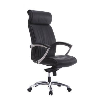 China Mechanism High Adjustable Lockable PU Leather Manager's Desk Executive Chair (Height) With Arms for sale