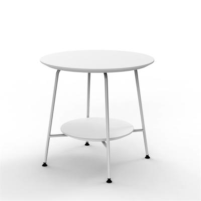 China Top is MDF in powder coated high quality white MDF white top strong low side coffee table for hotel office for sale