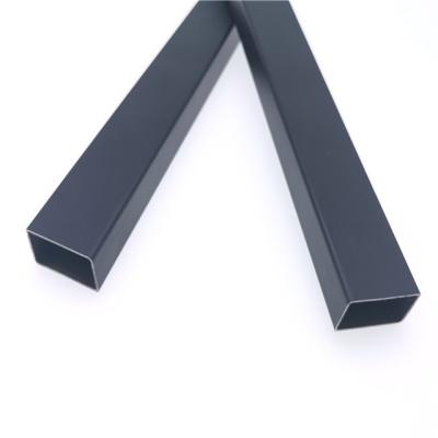 China Contemporary 15X30MM Square Pipe Wardrobe Furniture Square Pipe Support Shelf Black Pipe for sale