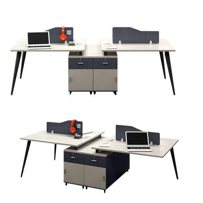 China Custom Factory Furniture Office Workstation Desk 2 4 Convertible Modular 6 Person Office Partition Desk for sale