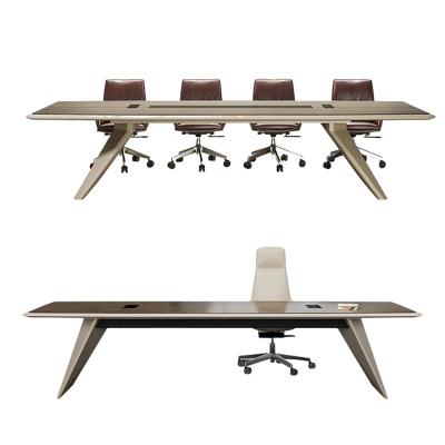 China Convertible Luxury Office Furniture Meeting Desk Melamime Conference Table for sale