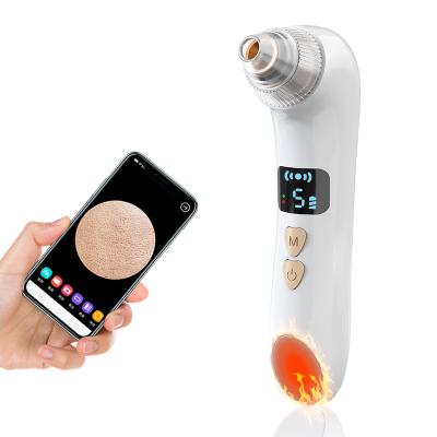 China Acne Treatment Heating Vacuum Suction With Camera Beauty Device Facial Pore Remover Vacuum Blackhead Remover for sale