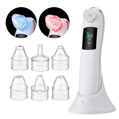 China Acne Treatment Pore Acne Beauty Device Vacuum Blackhead Deep Cleansing Blue Red Light Electric Remover for sale