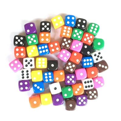 China Game 16mm Polyhedral Round Corner With Dies Dots Pip Blank Multicolor Board Game for sale