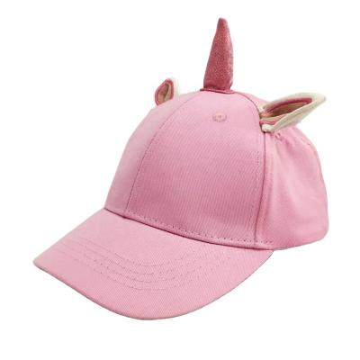 China 2020 COMMON Hot Sale Cotton Twill Made Funny Bunny Baseball Kids Girls Hats for sale