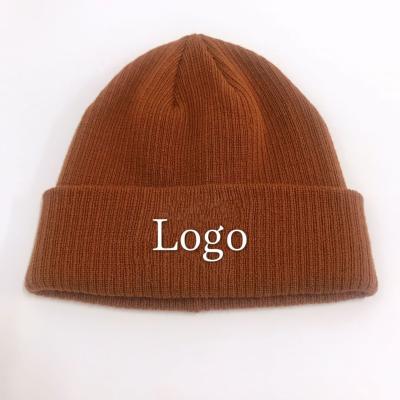 China COMMON 2020 Hot Sale On Line Custom Brand Design Navy Blue Jacquard Logo Beanie for sale