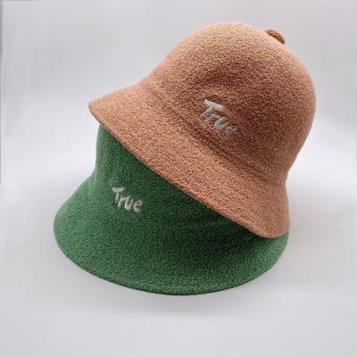 China Custom Made Customized High Quality Polyester Single Plain Character Cotton Bucket Hat Terry Towel for sale