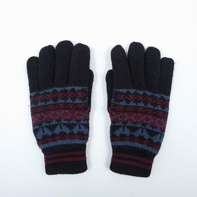 China Jacquard Jacquard Style Wool Knitting Custom Knitted Winter Glove for sale