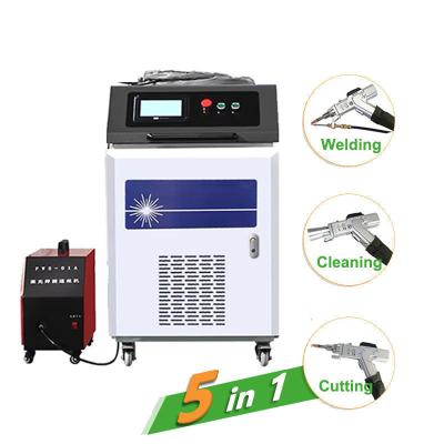 China 5 in 1 Fiber Laser Welding Machine 1500w 2000w 3000w Handheld Gun Laser Welder for Aluminum 3000W Output Power for sale