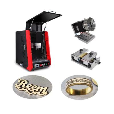 China Fast and 20W/30W/50W/100W Gold Silver Jewelry Laser Marking Machine for Ring Bracelet Necklace Pendant Cutting Engraving for sale